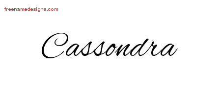 Cursive Name Tattoo Designs Cassondra Download Free