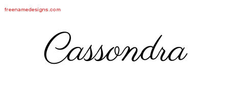 Classic Name Tattoo Designs Cassondra Graphic Download