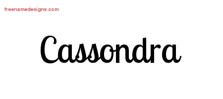 Handwritten Name Tattoo Designs Cassondra Free Download