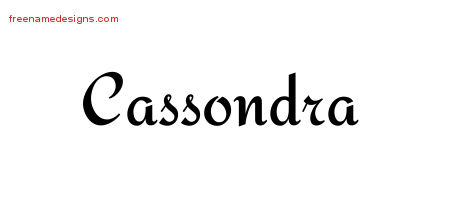 Calligraphic Stylish Name Tattoo Designs Cassondra Download Free