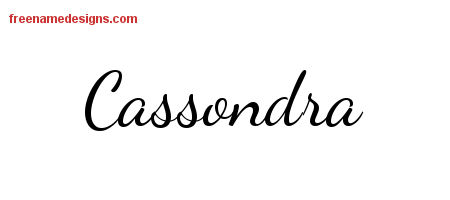 Lively Script Name Tattoo Designs Cassondra Free Printout