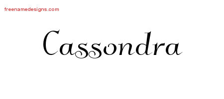 Elegant Name Tattoo Designs Cassondra Free Graphic