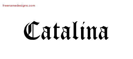 Blackletter Name Tattoo Designs Catalina Graphic Download