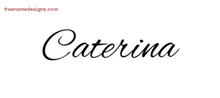 Cursive Name Tattoo Designs Caterina Download Free