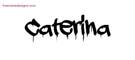 Graffiti Name Tattoo Designs Caterina Free Lettering