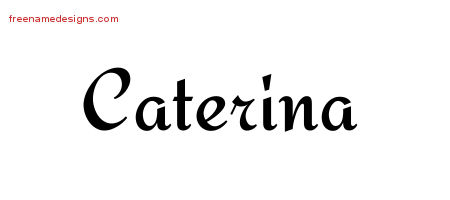 Calligraphic Stylish Name Tattoo Designs Caterina Download Free