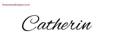 Cursive Name Tattoo Designs Catherin Download Free