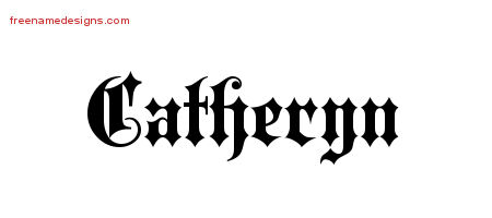 Old English Name Tattoo Designs Catheryn Free