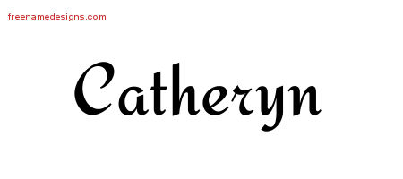 Calligraphic Stylish Name Tattoo Designs Catheryn Download Free