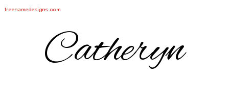 Cursive Name Tattoo Designs Catheryn Download Free