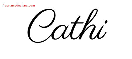 Classic Name Tattoo Designs Cathi Graphic Download