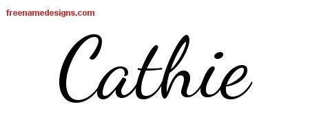 Lively Script Name Tattoo Designs Cathie Free Printout