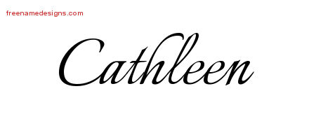 Calligraphic Name Tattoo Designs Cathleen Download Free