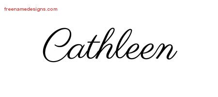 Classic Name Tattoo Designs Cathleen Graphic Download