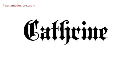 Old English Name Tattoo Designs Cathrine Free