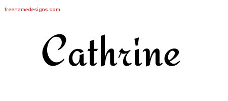 Calligraphic Stylish Name Tattoo Designs Cathrine Download Free