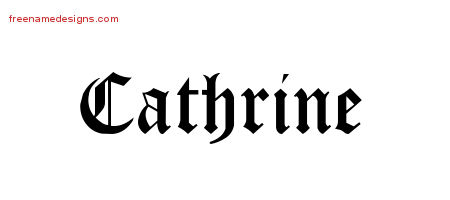 Blackletter Name Tattoo Designs Cathrine Graphic Download