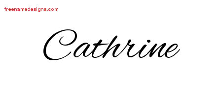 Cursive Name Tattoo Designs Cathrine Download Free