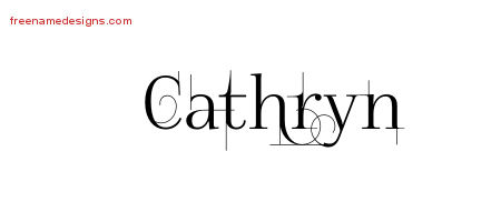 Decorated Name Tattoo Designs Cathryn Free