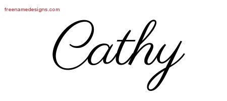 Classic Name Tattoo Designs Cathy Graphic Download