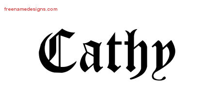 Blackletter Name Tattoo Designs Cathy Graphic Download