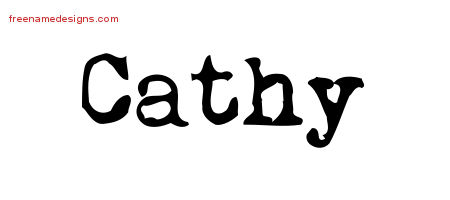 Vintage Writer Name Tattoo Designs Cathy Free Lettering