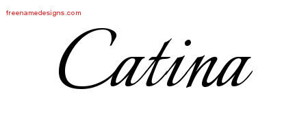 Calligraphic Name Tattoo Designs Catina Download Free