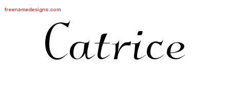 Elegant Name Tattoo Designs Catrice Free Graphic