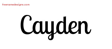 Handwritten Name Tattoo Designs Cayden Free Printout