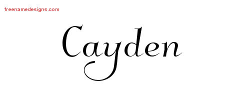 Elegant Name Tattoo Designs Cayden Download Free