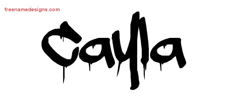 Graffiti Name Tattoo Designs Cayla Free Lettering