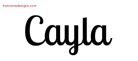 Handwritten Name Tattoo Designs Cayla Free Download
