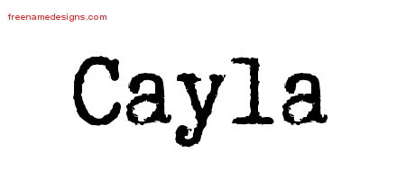 Typewriter Name Tattoo Designs Cayla Free Download