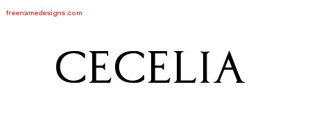 Regal Victorian Name Tattoo Designs Cecelia Graphic Download