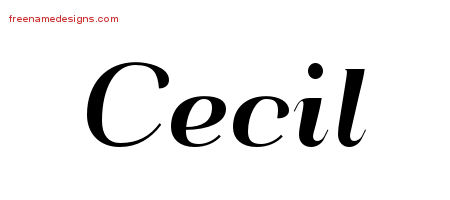 Art Deco Name Tattoo Designs Cecil Printable