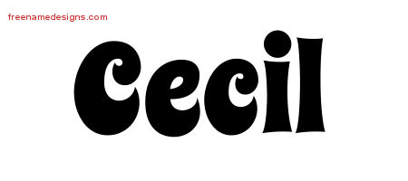Groovy Name Tattoo Designs Cecil Free