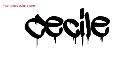 Graffiti Name Tattoo Designs Cecile Free Lettering