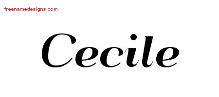 Art Deco Name Tattoo Designs Cecile Printable
