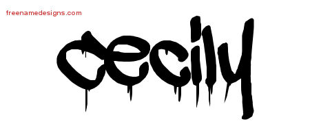 Graffiti Name Tattoo Designs Cecily Free Lettering