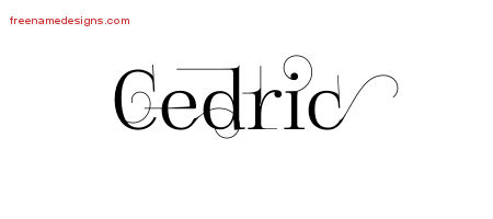 Decorated Name Tattoo Designs Cedric Free Lettering