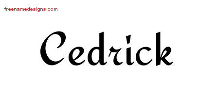 Calligraphic Stylish Name Tattoo Designs Cedrick Free Graphic