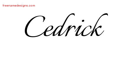 Calligraphic Name Tattoo Designs Cedrick Free Graphic