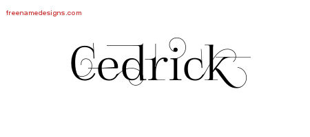 Decorated Name Tattoo Designs Cedrick Free Lettering