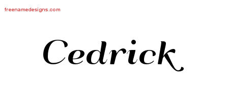 Art Deco Name Tattoo Designs Cedrick Graphic Download