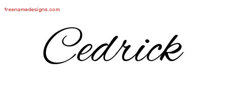 Cursive Name Tattoo Designs Cedrick Free Graphic
