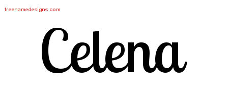 Handwritten Name Tattoo Designs Celena Free Download