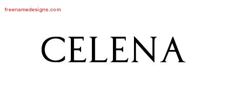 Regal Victorian Name Tattoo Designs Celena Graphic Download