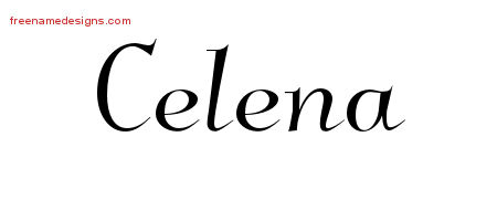 Elegant Name Tattoo Designs Celena Free Graphic