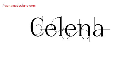 Decorated Name Tattoo Designs Celena Free
