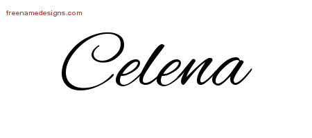 Cursive Name Tattoo Designs Celena Download Free